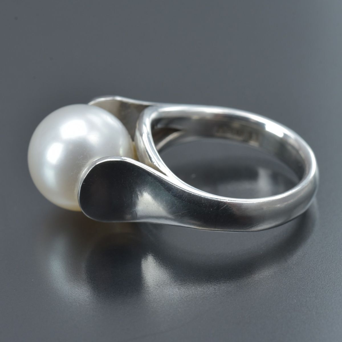 美品 本真珠 リング Pt900 パール幅11.7mm 重さ14g 14號/約17.2mm ホワイト プラチナ 指輪 アクセサリー ジュエリー #N※0525-62/TLf.c
