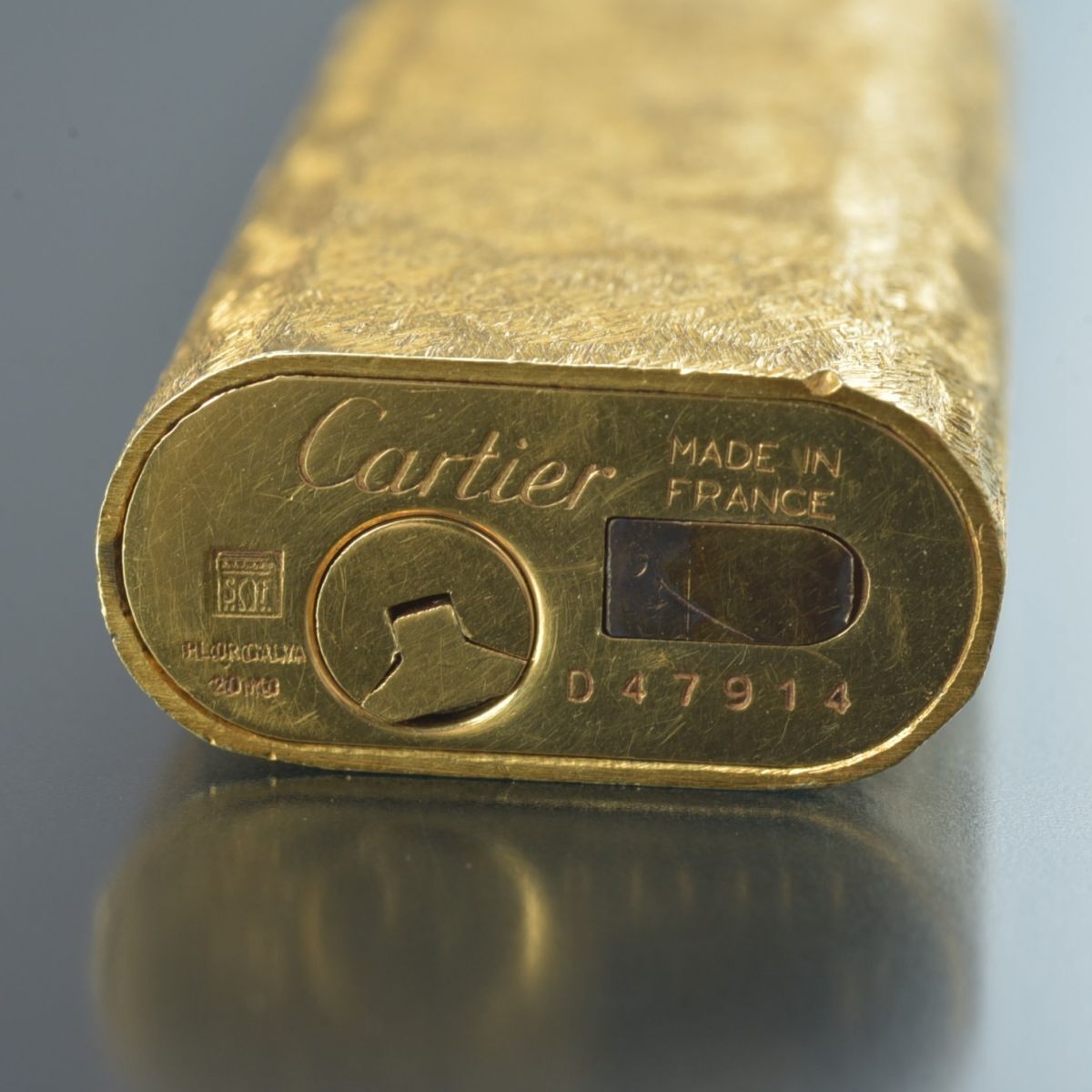  прекрасный товар Cartier Cartier газовая зажигалка овальный PL OR GALVA 20MC Gold вспышка проверка settled серийный ввод общий рисунок бренд #N*0525-42/TLa.k