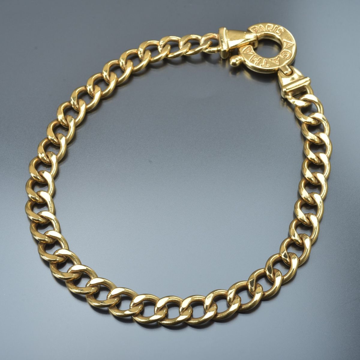 美品 AGATHA アガタ チェーンネックレス ゴールド 大ぶり チョーカー アクセサリー #N※0605-26/TLk.a