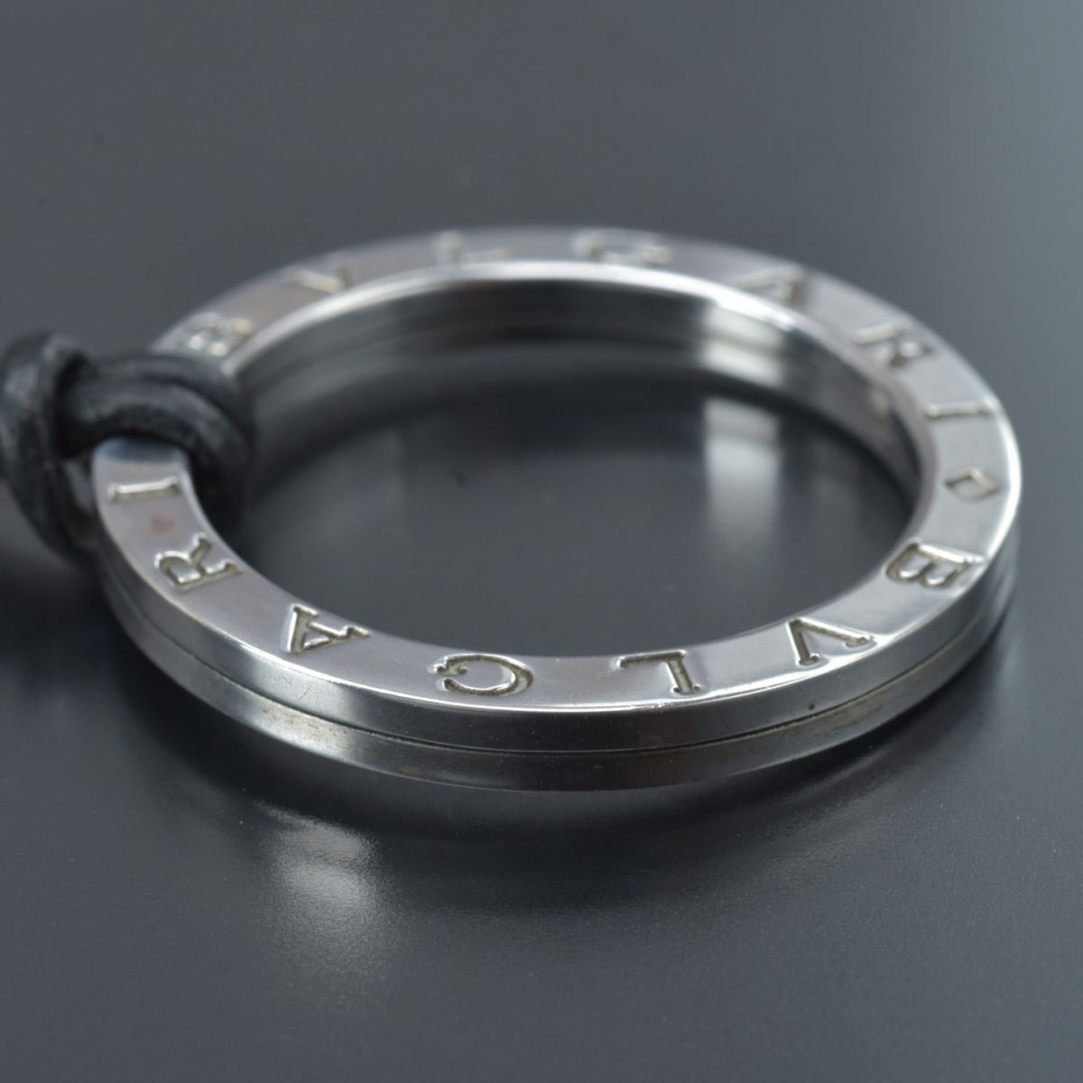 良品 ブルガリ BVLGARI キーリング SV 1498AR 925 12.4g B-ZERO1 箱/紐付き STERLING ビーゼロワン シルバー ネックレス#60※0612-77/TLk.d