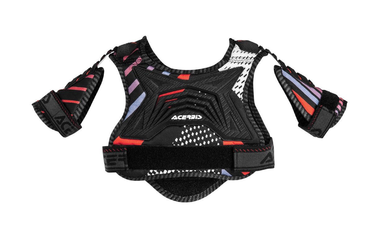 Y ★40%OFF★ 【店內展示新品】　ACERBIS CUB 2.0 チェストガード BLACK/RED 幼児用S/M　L/XL