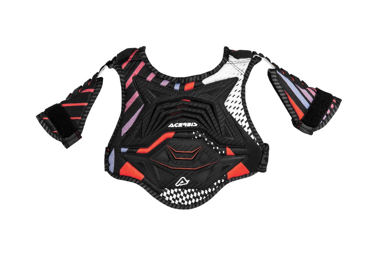 Y ★40%OFF★ 【店內展示新品】　ACERBIS CUB 2.0 チェストガード BLACK/RED 幼児用S/M　L/XL