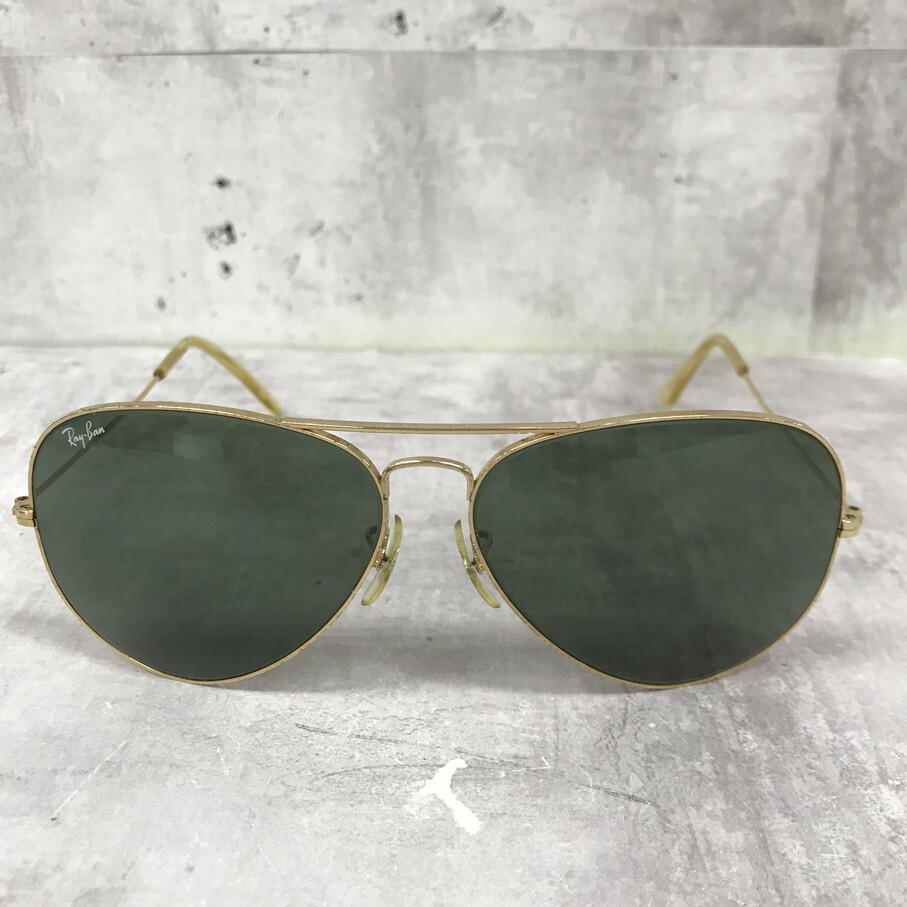 Ray Ban Aviator B&L Vintage RayBan авиатор довольно большой солнцезащитные очки Gold [C0247-004]