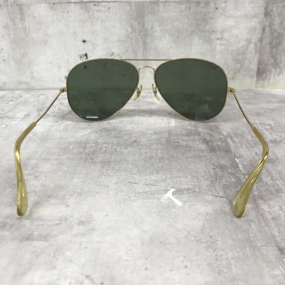 Ray Ban Aviator B&L Vintage RayBan авиатор довольно большой солнцезащитные очки Gold [C0247-004]