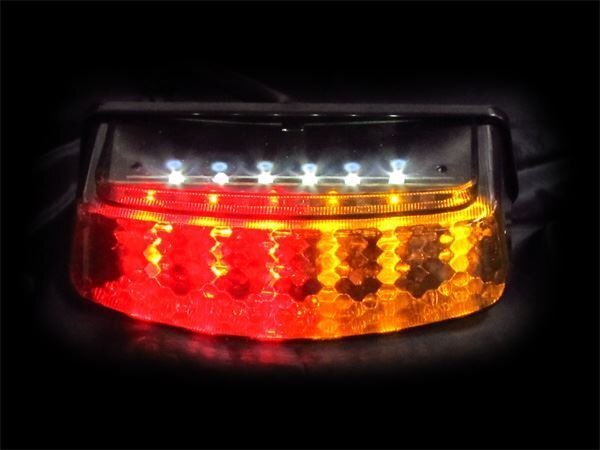 ドゥカティ モンスター ウィンカー テールランプ スモーク 94-07 12V LED ナンバー燈 バイク 単車 オートバイ