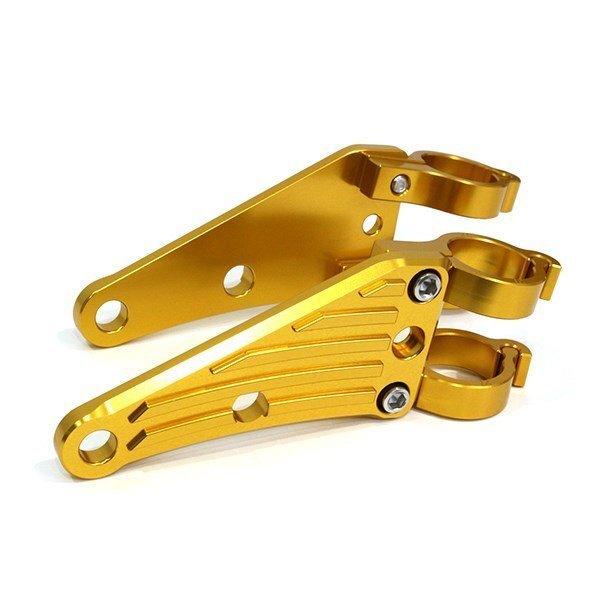CB400SF NC39 41mm 41φ 41パイ アルミ ビレット ヘッドライト ステー ヘッドランプ マウント ブラケット ゴールド 移設(shè) カスタム