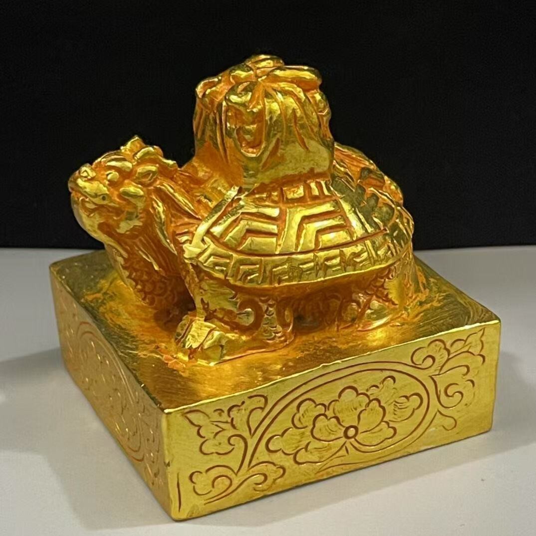 中国 古銅 神獣 紙鎮 置物 C R4160