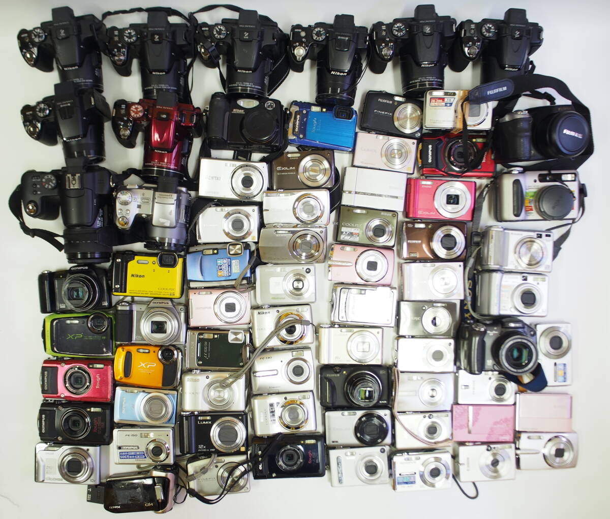 デジタルカメラ まとめ売り 9台CANON、 NIKON など 動作未確認 G-2) デジタルカメラ・Nikon、Casio、Olympus など まとめ 70台