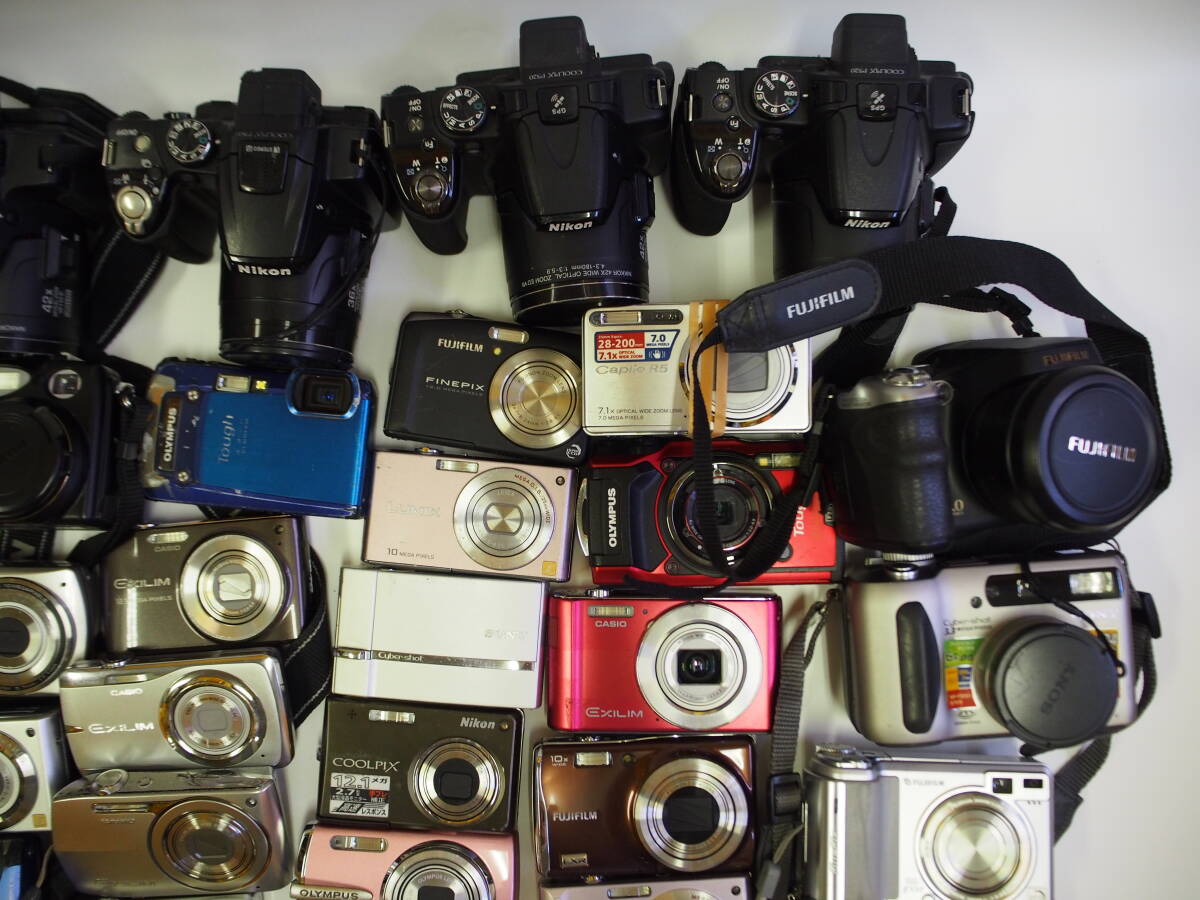 OLYMPUS Nikonコンパクトデジタルカメラ 2台セットジャンク品 G-2) デジタルカメラ・Nikon、Casio、Olympus など まとめ 70台