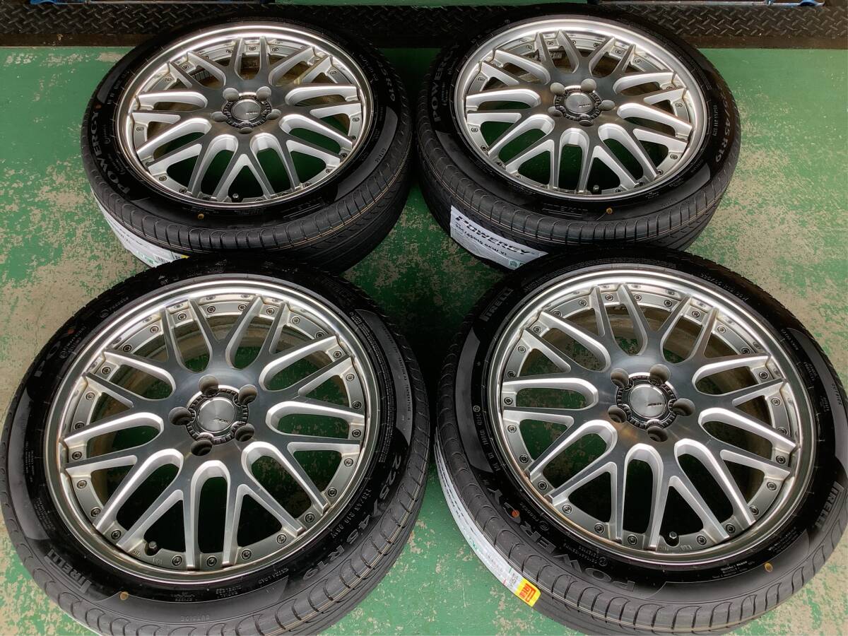 【中古+未使用】WORK ランベック LM1 19x7.5J 5H 114.3 +53 4本 1台分 メッシュ オデッセイ ヴェゼル ヤリスクロス エスティマ CH-R MAZDA6_画像1