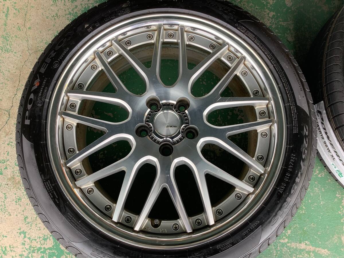 【中古+未使用】WORK ランベック LM1 19x7.5J 5H 114.3 +53 4本 1台分 メッシュ オデッセイ ヴェゼル ヤリスクロス エスティマ CH-R MAZDA6_画像2