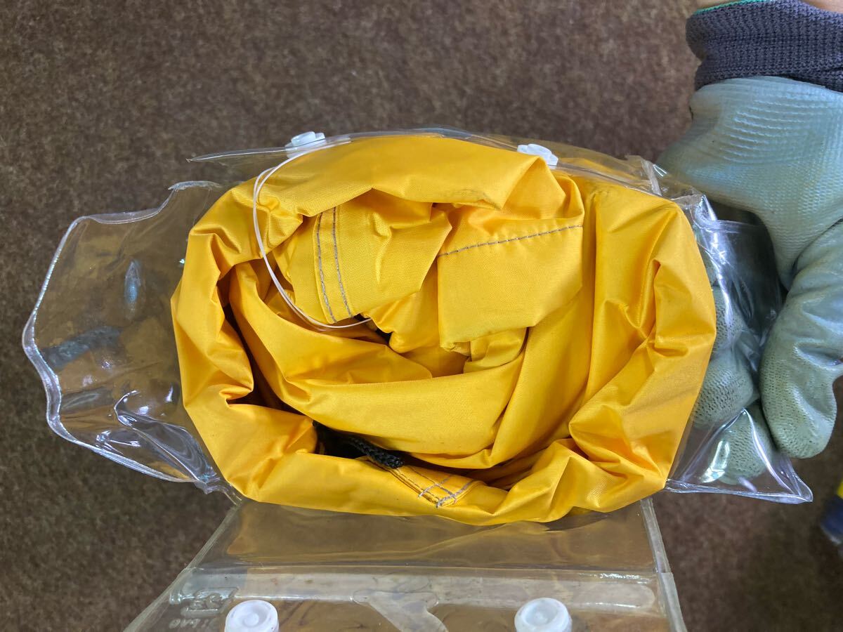 60*1FJ【カジメイク　3Dレインスーツ】⑨　未使用　上下セット　イエロー　Lサイズ　男女兼用　レインウェア　雨具　合羽 防水 250624