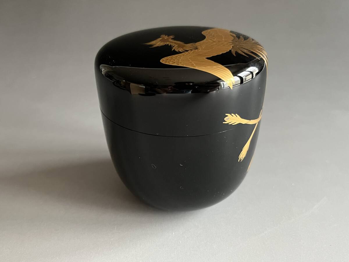 竹内幸斎　鳳凰蒔絵　大棗　茶道具　薄茶器 楽天市場】【茶器/茶道具 なつめ（お薄器）】 大棗 本漆塗り 鶴