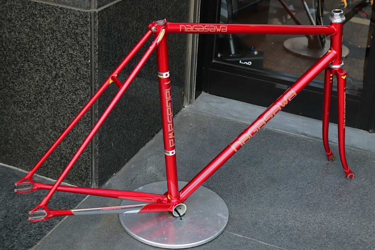  длина waNAGASAWA специальный SPECIAL средний . красный NJS одобрено steel трековый велосипед track racer рама комплект [ Tokyo юг лен ткань магазин ]