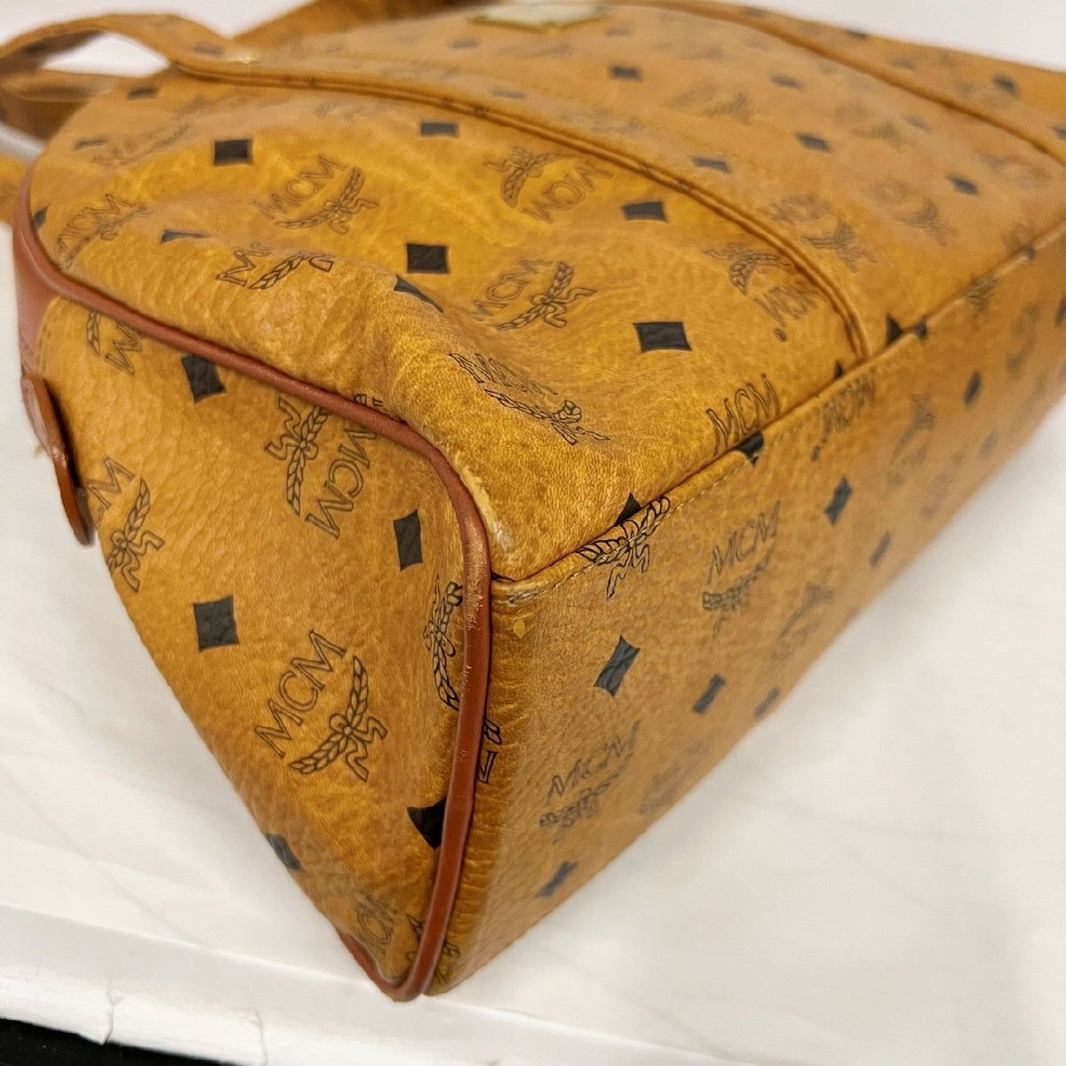 MCM エムシーエム ショルダーバッグ トートバッグ レザー ヴィセトス柄 ブランド ヴィンテージ レディース ゴールド金具