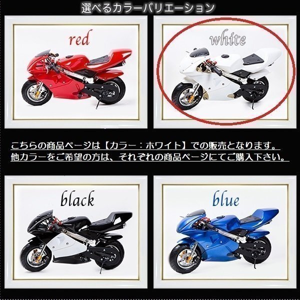 49ccエンジン ポケバイ レーシングエンジン 白 ポケットバイク レーシング ミニバイクレース