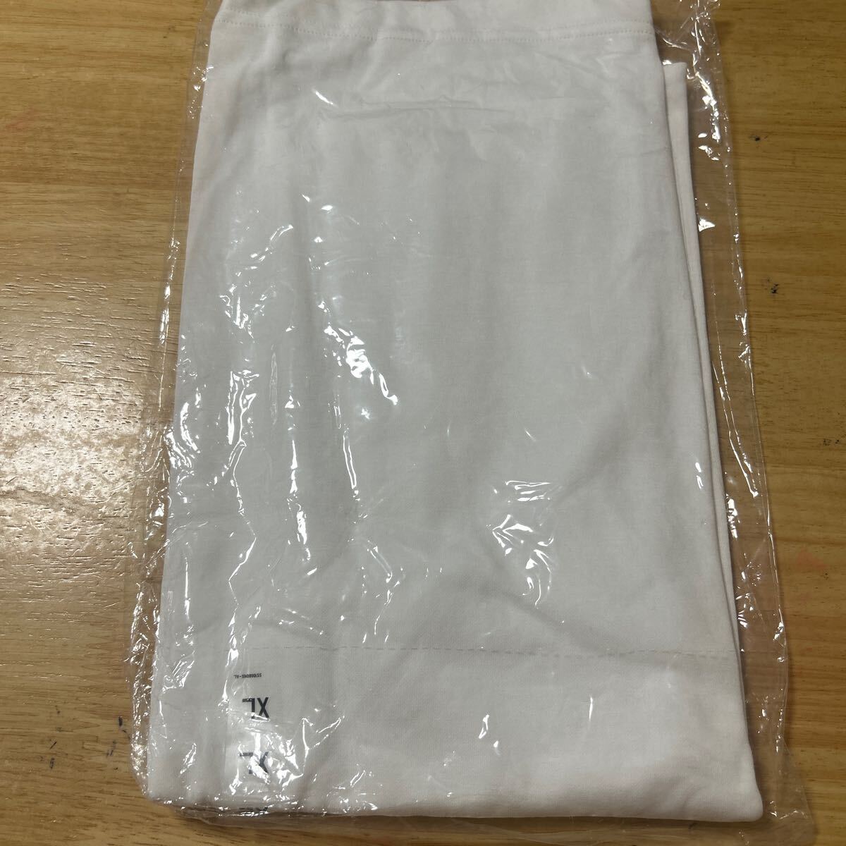 新品　ユニクロ　エアリズムコットン　オーバーサイズ　モックネックT 五分袖　ホワイト　XL 半袖シャツ