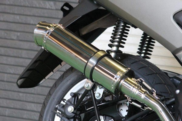 新品 未使用 NMAX125 NMAX155 SE86J E3P8E SG50J G3J4E バイクマフラー R300 アップタイプ SUS ステンレス マフラー ヤマハ 201-006