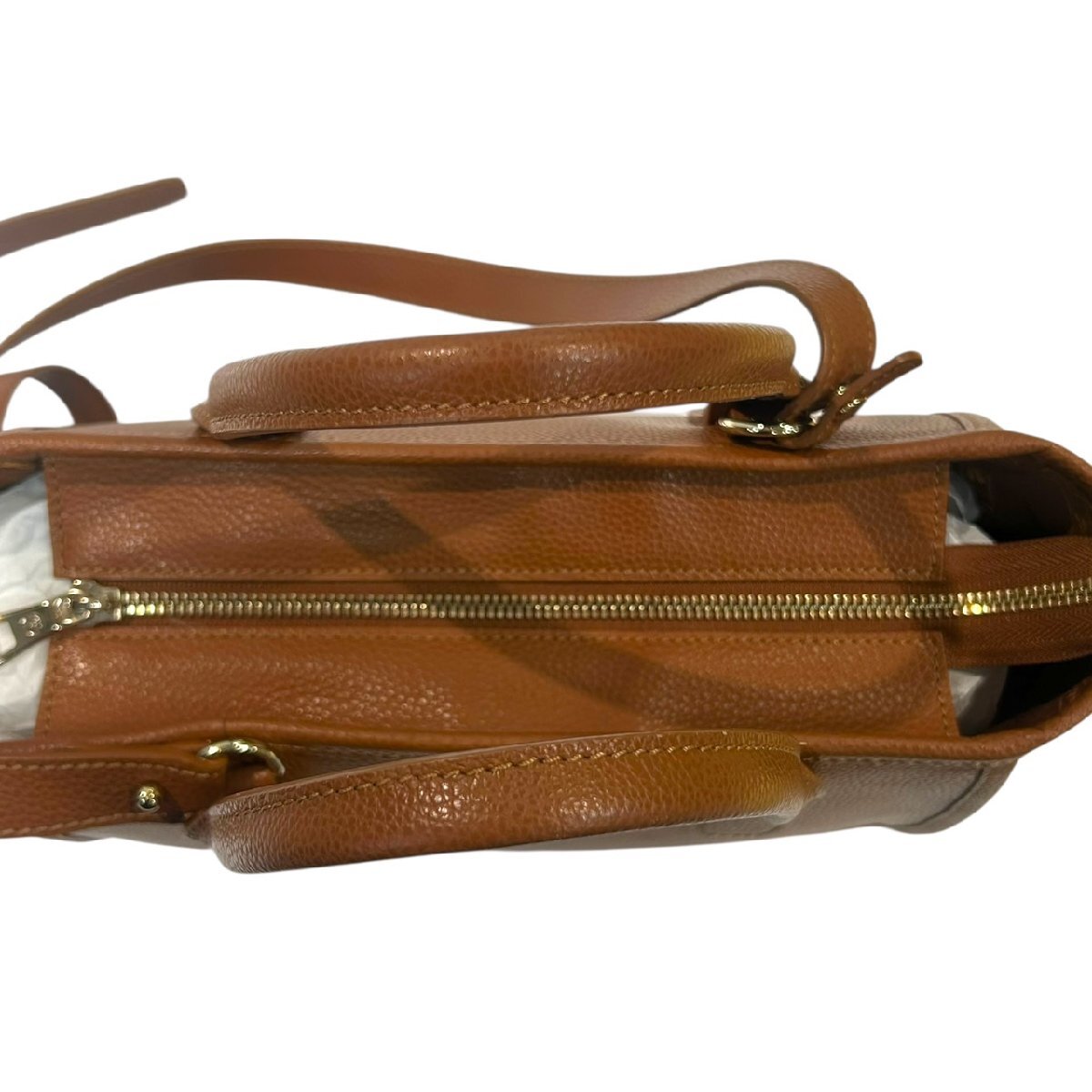 KS 美品 LONGCHAMP ロンシャン ルフローネ ショルダーバッグ トートバッグ ブラウン レザー 2WAY レディース スクエア型 保存袋付