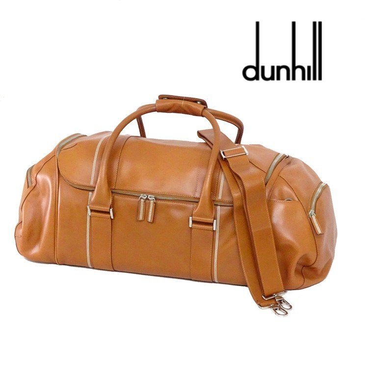dunhill ダンヒル ボストンバッグ 旅行カバン ブラウン 1円】ダンヒル Dunhill 2WAY ボストンバッグ ゴルフバッグ