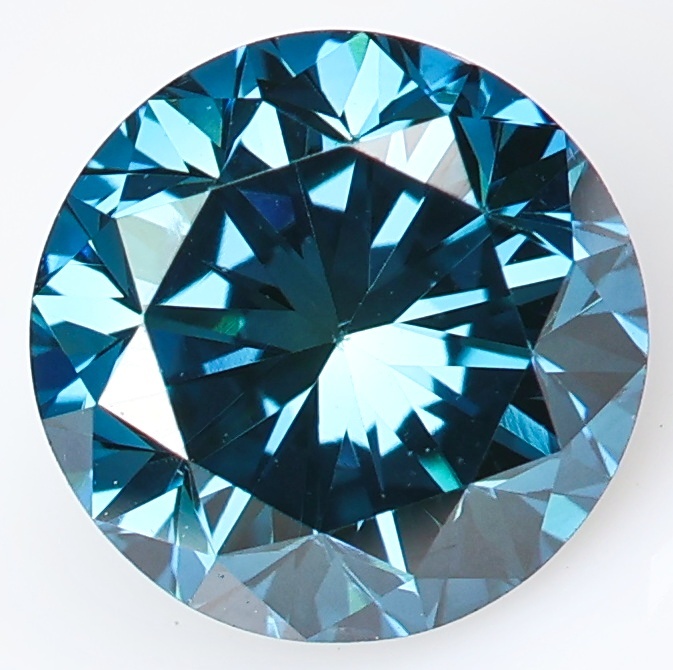 【100円～】VS2！0.490ct 天然ダイヤ Fancy Deep Greenish Blue (トリート) 