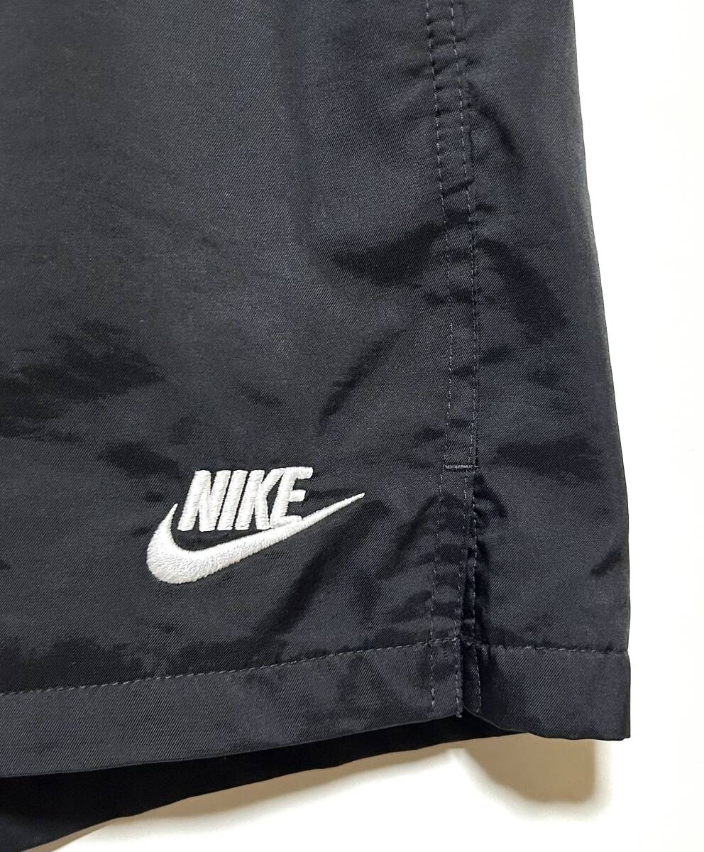 NIKE NSW ウーブン フロー ショート（L）黒 ナイキ ナイロン パンツ ショーツ ショーパン 里メッシュ 膝上丈