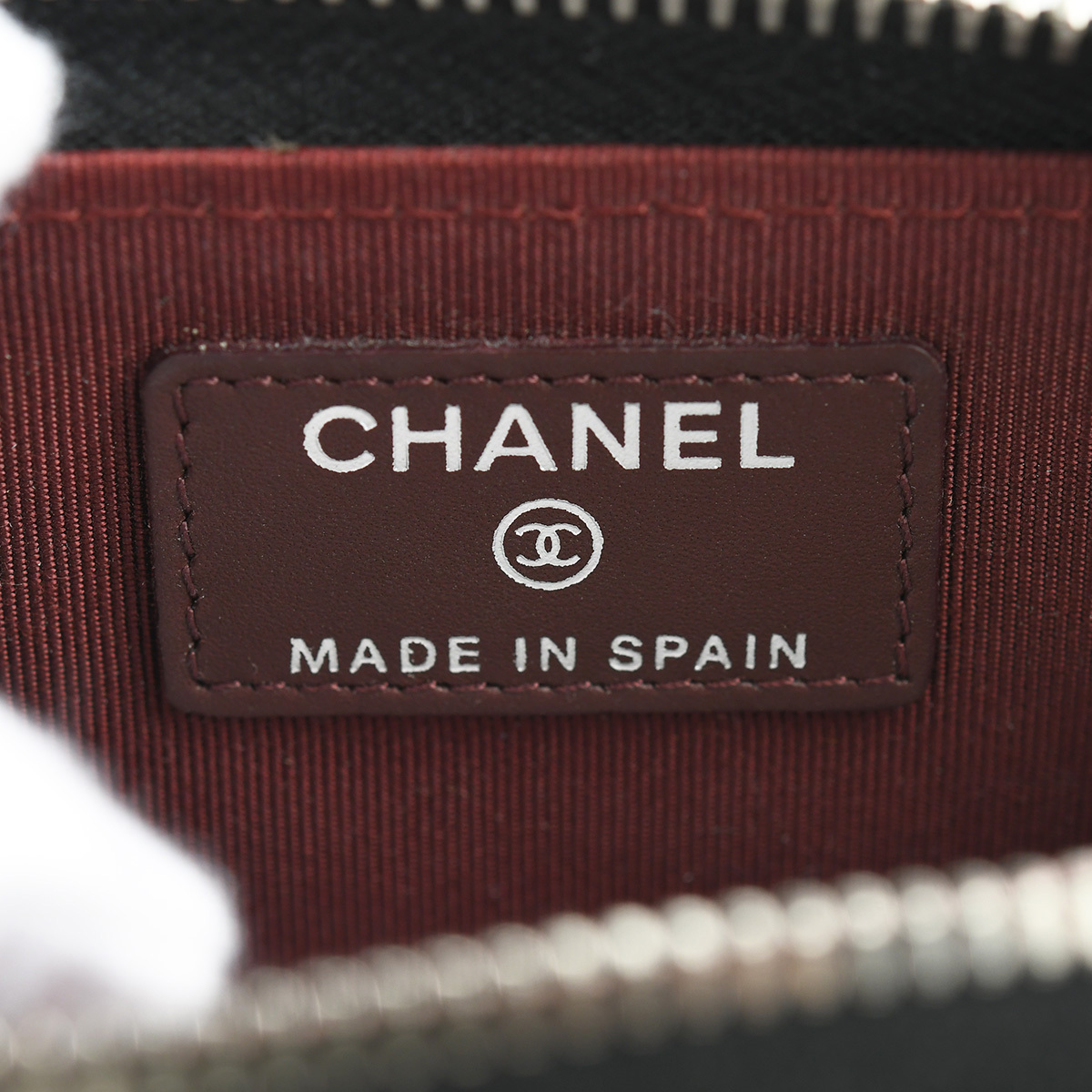 シャネル CHANEL マトラッセ クラシック ジップコインパース AP0216 ブラック 黒 キャビアスキン シルバー ココマーク コインケース 中古