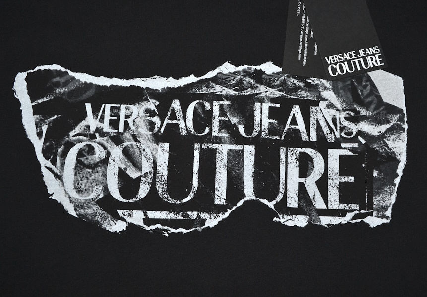 【新品】タグ付き VERSACE ヴェルサーチ ジーンズクチュール 王道ロゴ柄 半袖Tシャツ Lサイズ 春夏 高級(jí)ラグジュアリー NE009665