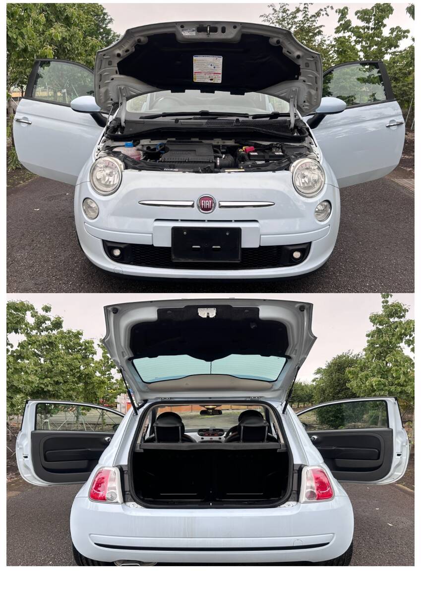 フィアット 500 1400CC 16V スポーツ調子良好パドルシフト,スポーツモードアバルトホイール,ETC..