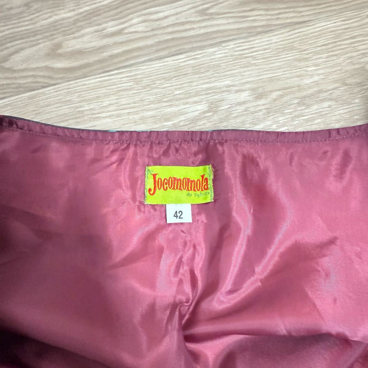 ♪ Jocomomola ホコモモラ 台形 フレアスカート カーネーション フラワー 花柄 サイズ42 ロングスカート レトロ_画像5