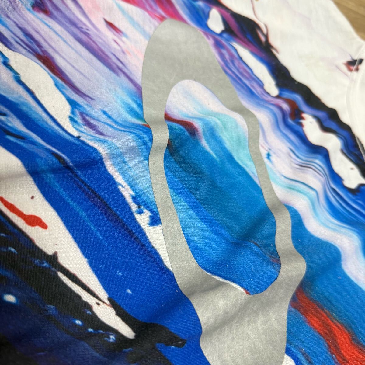 OAKLEY オークリー 山口歴コラボ オリンピック限定 Tシャツ　 半袖　 Lサイズ 総柄 トップス　ブルー