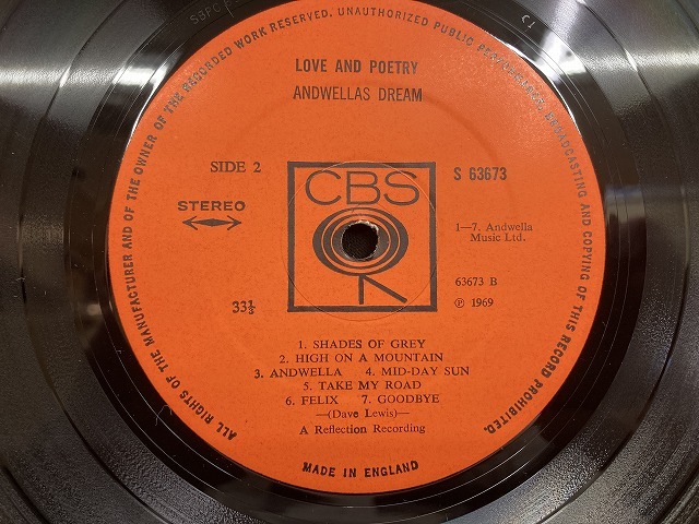 ANDWELLAS DREAM / LOVE AND POETRY (UK-ORIGINAL)