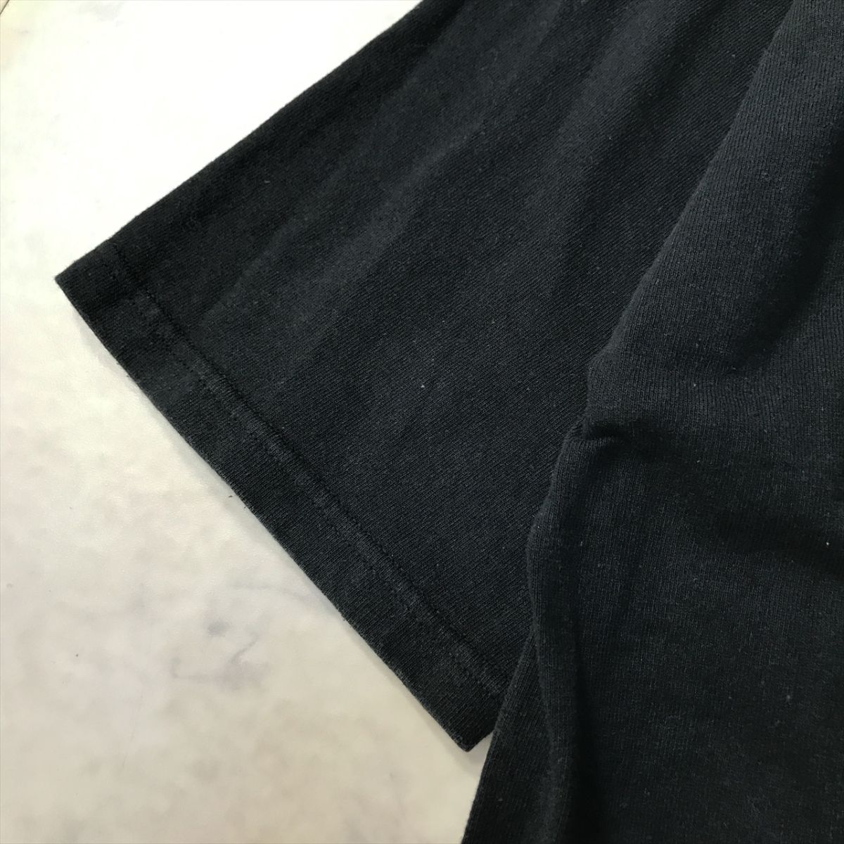 { хорошая вещь *}Champion Champion * America производства *he vi вес * колледж дизайн футболка * cut and sewn * черный * размер XL(MS4017)*S60