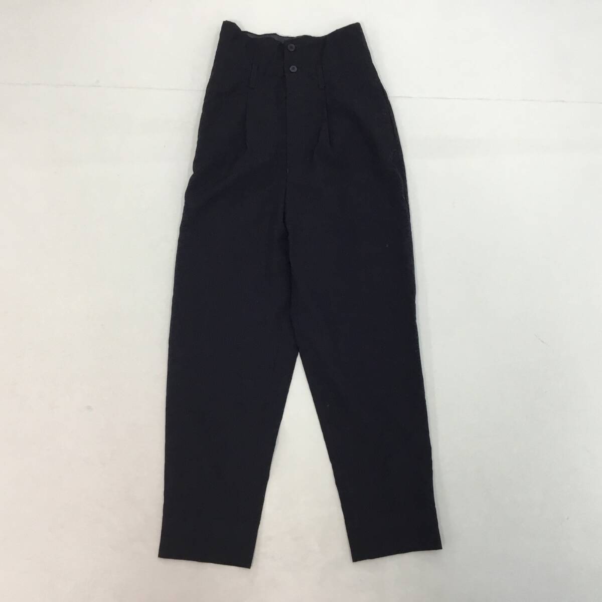 ■tricot COMME des GARCONS トリココムデギャルソン ハイウエストパンツ ボトムス ブラック S レディース ウール100％ ジップ 0.34kg