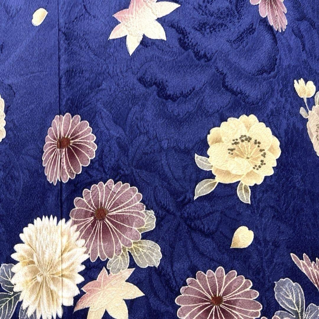 乱菊　菊花　楓　桜花模様　振袖　成人式 晴れの日 着物 024a p 乱菊 菊花 楓 桜花模様 振袖 成人式 晴れの日 着物 024a p