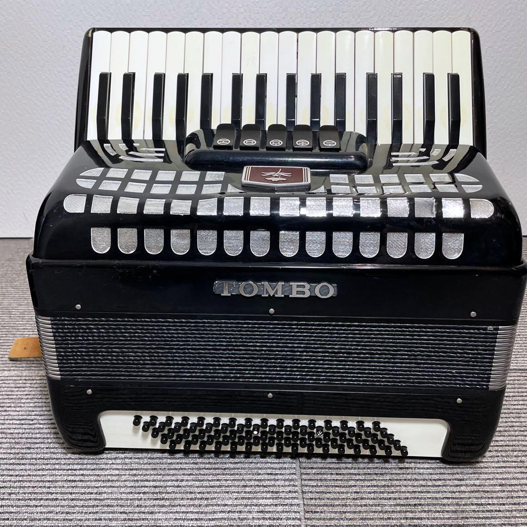  TOMBO No.65 アコーディオン 80ベース 34鍵盤 音色スイッチ 音出し確認済 現状品