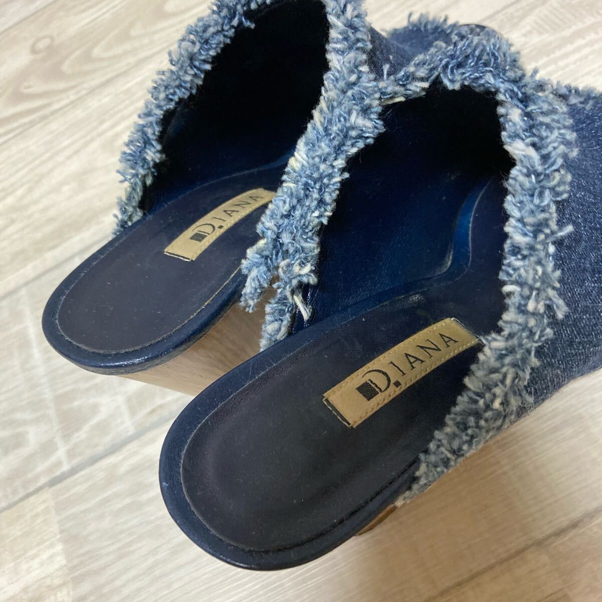 DIANA ダイアナ　デニム　 シューズ　厚底　レディース　日本制
