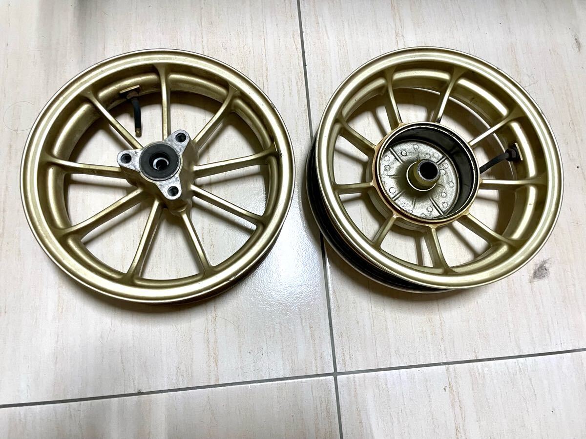 希少 JOG90用前后アルミホイール 90?3wf?AXIS90?3VR?ジョグ アクシス 3KJ 3RY JOGZR 3YK アプリオ ビーノ.