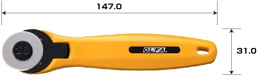 オルファ ロータリーカッター28 OLFA 233B 替刃式 左右両用 OLFA