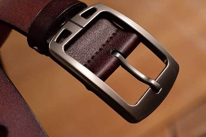 本革 レザー GENUINE LEATHER ベルト メンズ レディース 4mm肉厚 サイズ調(diào)整可能 7994366 ダークブラウン 135cm 新品 1円 スタート