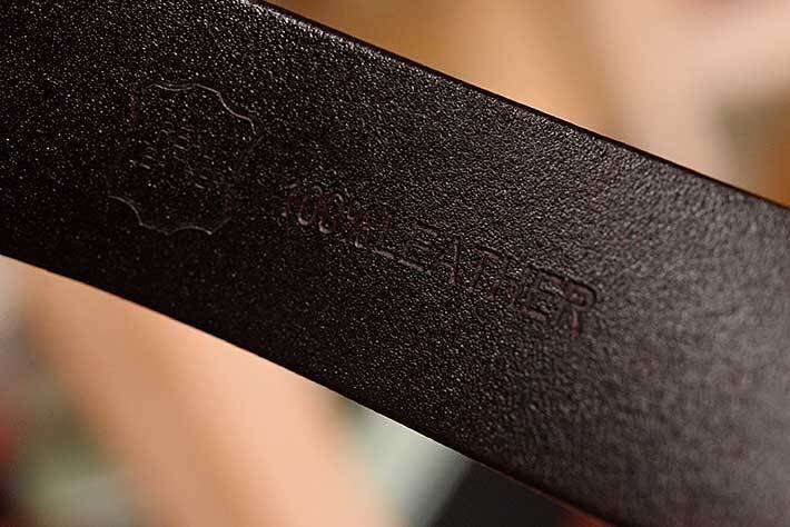 本革 レザー GENUINE LEATHER ベルト メンズ レディース 4mm肉厚 サイズ調(diào)整可能 7994366 ダークブラウン 135cm 新品 1円 スタート