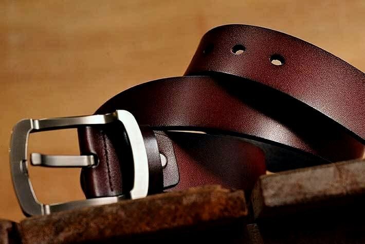 本革 レザー GENUINE LEATHER ベルト メンズ レディース 4mm肉厚 サイズ調整可能 7994365 ダークブラウン 135cm 新品 1円 スタート