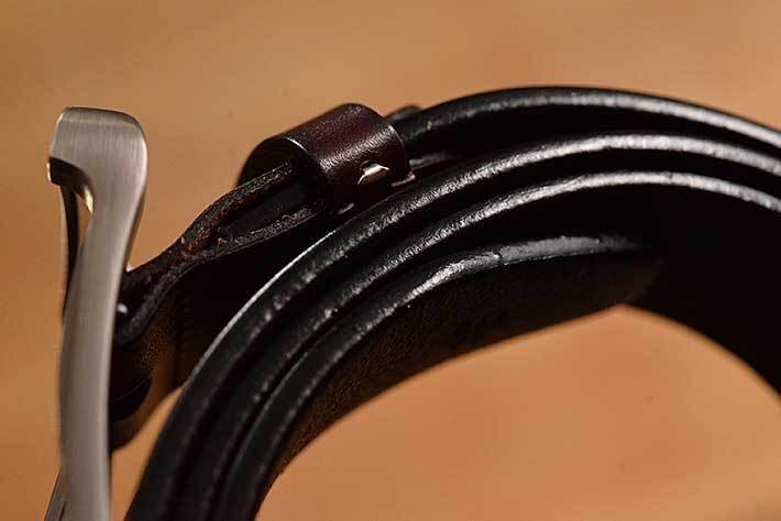 本革 レザー GENUINE LEATHER ベルト メンズ レディース 4mm肉厚 サイズ調整可能 7994365 ダークブラウン 135cm 新品 1円 スタート