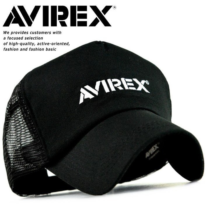  сетчатая кепка мужской AVIREX ограничение черный серии Avirex шляпа колпак бренд 14361000-80 B вышивка маленький новый товар 1 иен старт 