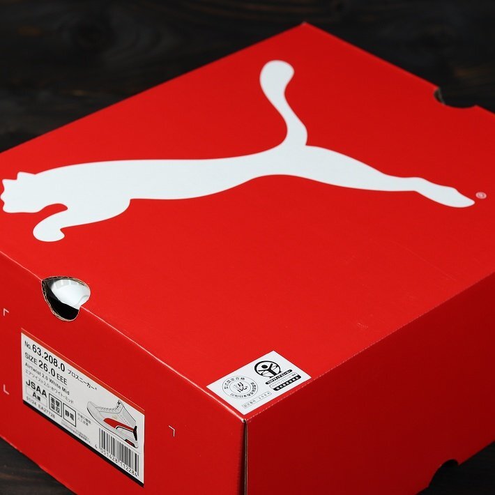 PUMA プーマ 安全靴 メンズ エアツイスト スニーカー セーフティー ブランド 63.208.0 ホワイト ミッド 25.5cm / 新品 1円 スタート
