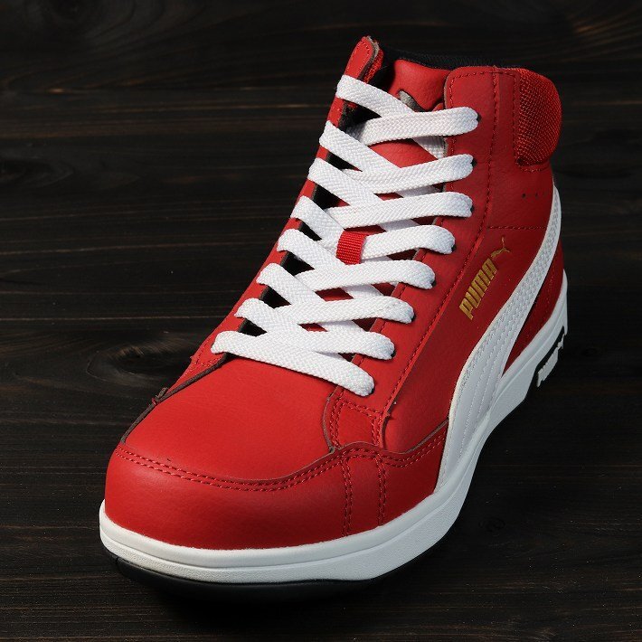PUMA プーマ 安全靴 メンズ エアツイスト スニーカー セーフティー ブランド 63.209.0 レッド ミッド 27.0cm / 新品 1円 スタート