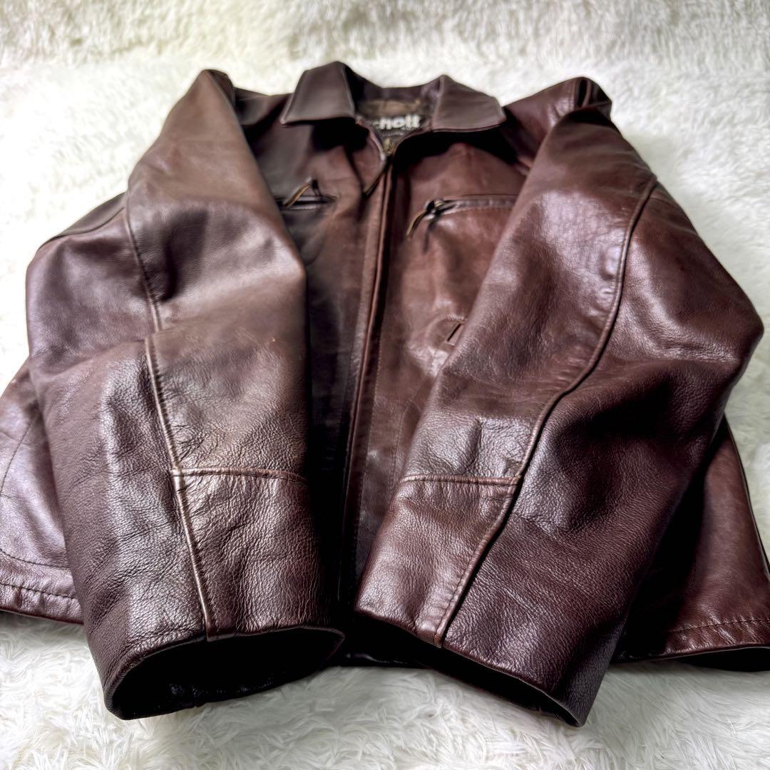 m*k様 【廃盤品】schott トラッカージャケット 634 赤茶 本革 42 廃盤品】schott トラッカージャケット 634 赤茶 本革 40サイズ