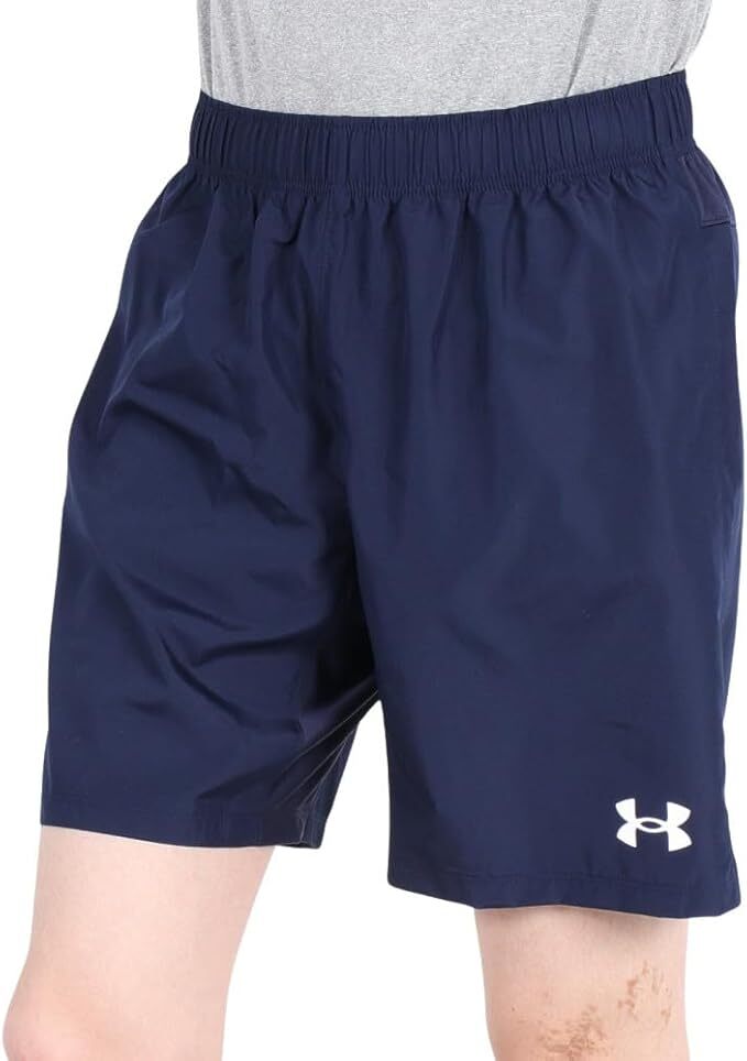  бесплатная доставка! новый товар не использовался с биркой UNDER ARMOUR Under Armor UA команда u-bn шорты S размер темно-синий бег водоотталкивающий короткий хлеб 