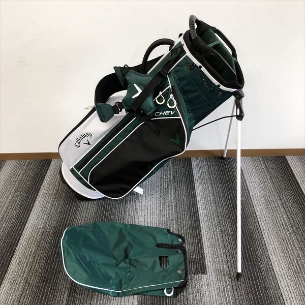 165*Callaway CHEV キャロウェイ キャディバッグ シェブ スタンド グリーン 4分割 約2.4kg
