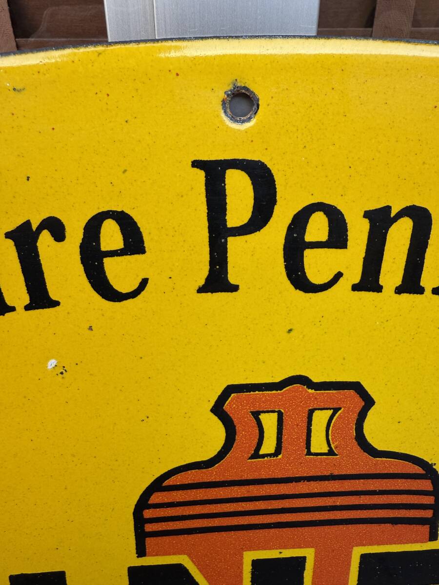 1点限り】ペンズオイル PENNZOIL 看板 ビンテージ 76cm ガレージ
